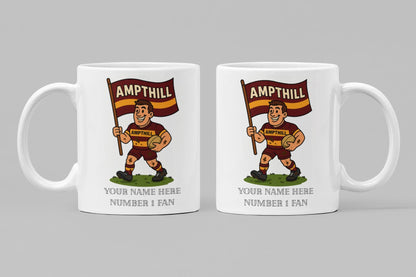 Ampthill Rugby Inspired 11oz Mug – Custom Name Rugby Cup – Dishwasher & Microwave Safe – Arrives Boxed
