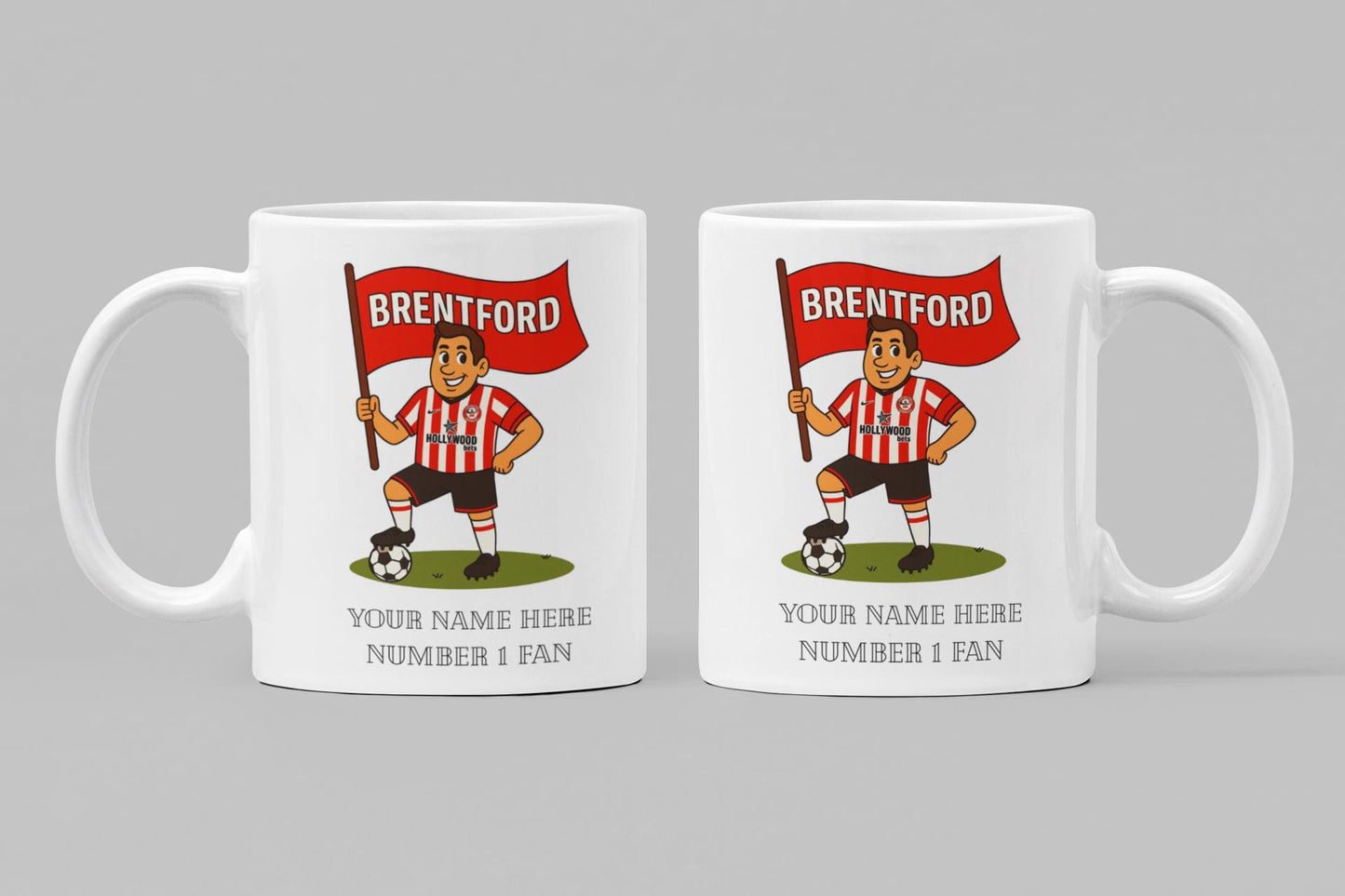 Personalised Brentford Football Mug: Custom Ceramic Gift