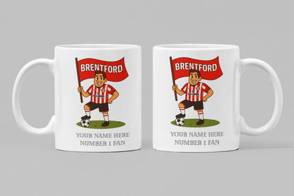 Personalised Brentford Football Mug: Custom Ceramic Gift