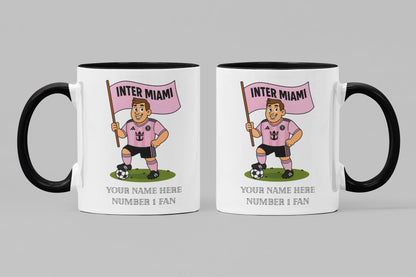 Personalised Inter Miami Football Mug: Custom Ceramic Gift