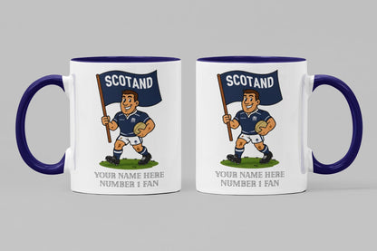 Scotland Inspired 11oz Mug – Custom Name Rugby Cup – Dishwasher & Microwave Safe – Arrives Boxed