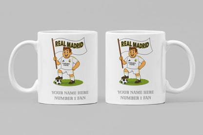 Personalised Madrid FC Football Mug: Custom Ceramic Gift