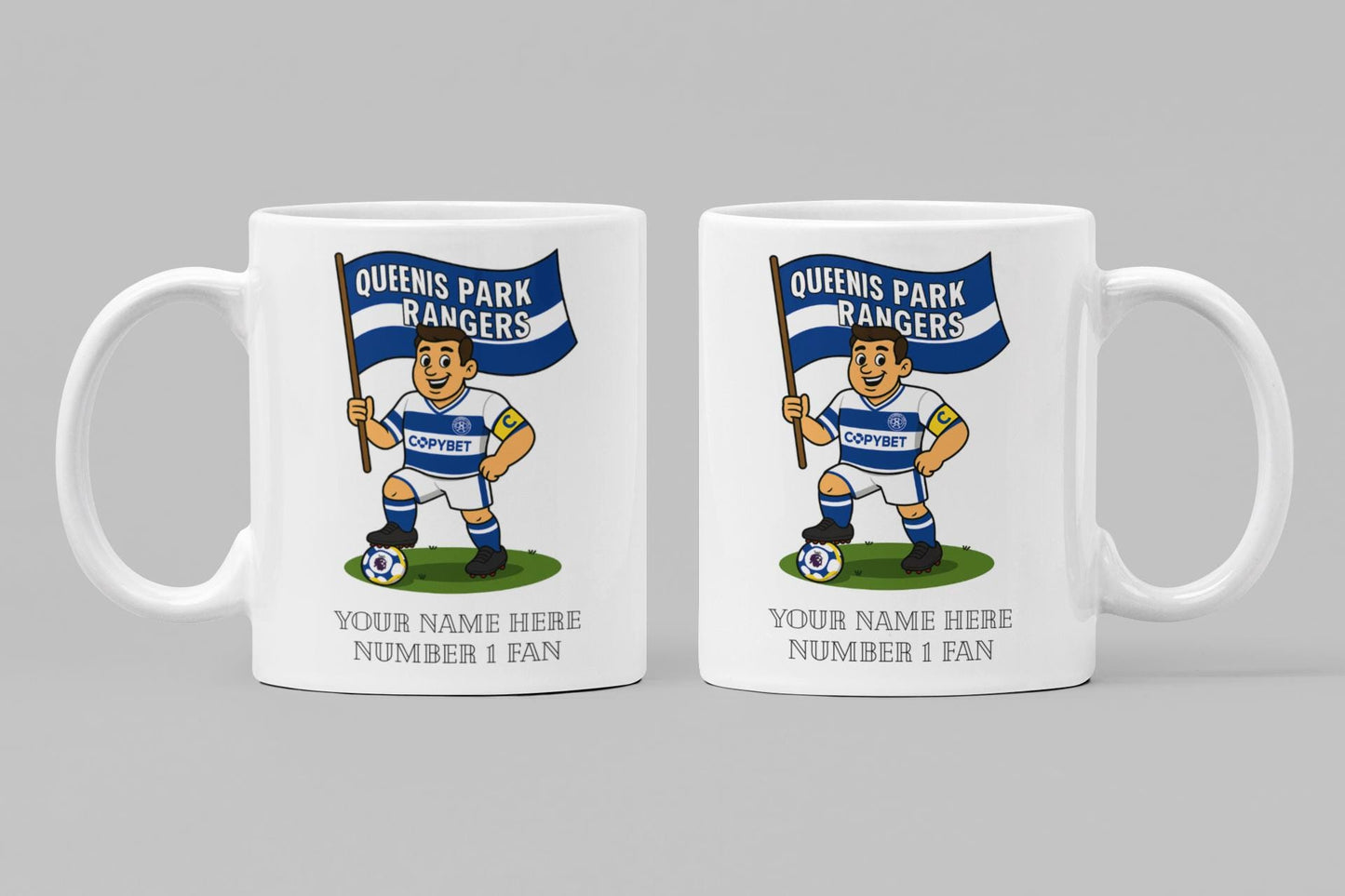 Personalised Queens Park Rangers Ceramic Mug - Football Fan Gift