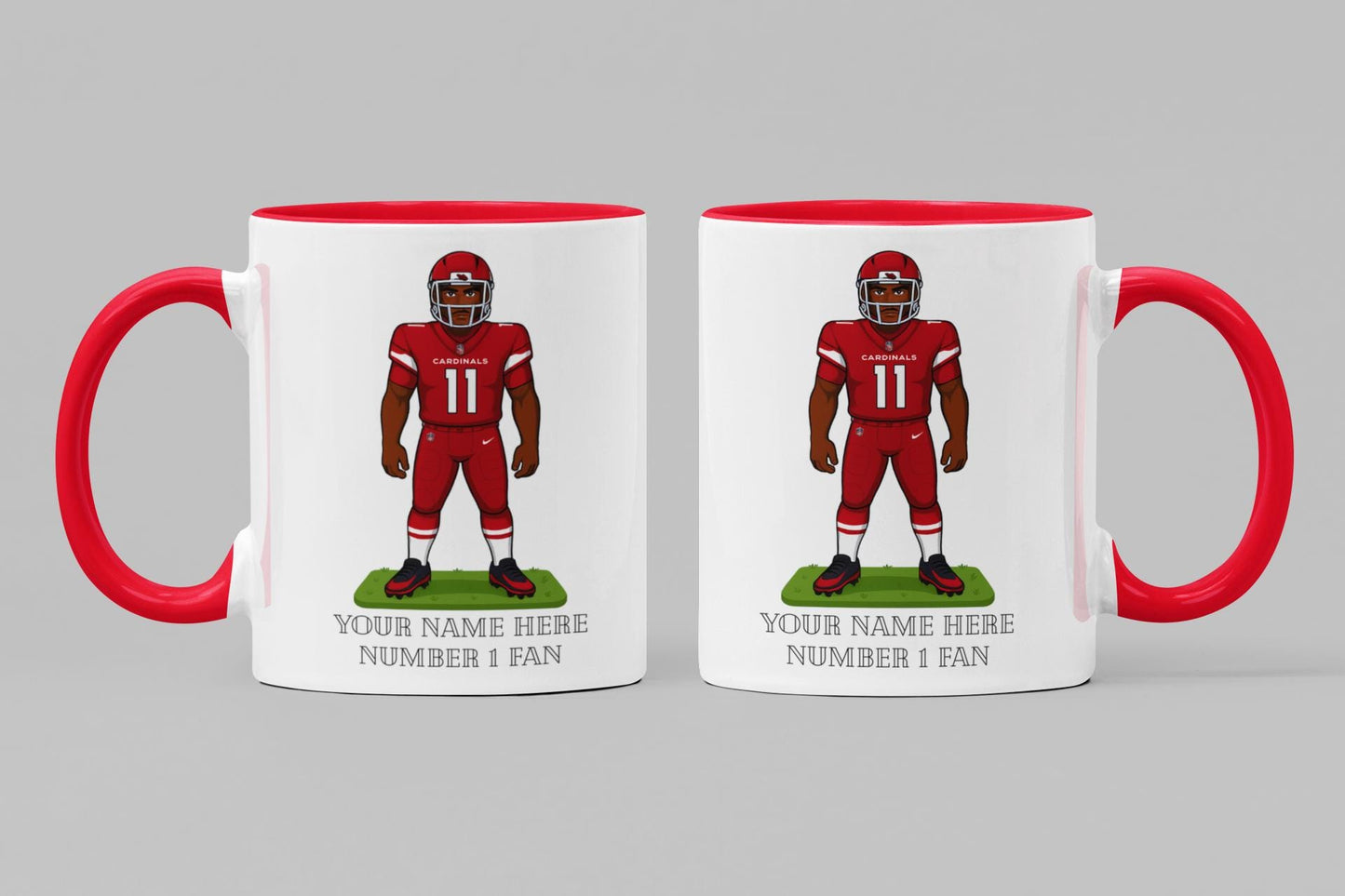 Personalized Arizona Cardinals Inspired Mug: Custom Name NFL Gift