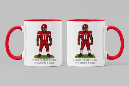 Personalized Arizona Cardinals Inspired Mug: Custom Name NFL Gift