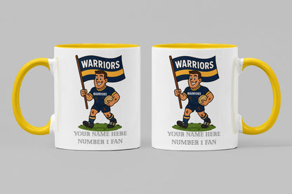 Worcester Warriors Inspired 11oz Mug – Custom Name Rugby Cup – Dishwasher & Microwave Safe – Arrives Boxed