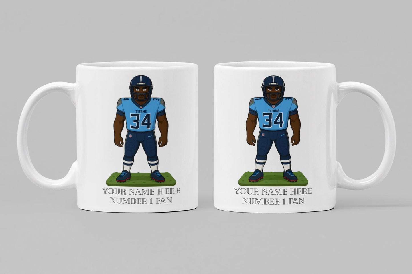 Personalized Tennessee Titans Inspired Mug: Custom Name NFL Gift