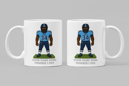 Personalized Tennessee Titans Inspired Mug: Custom Name NFL Gift