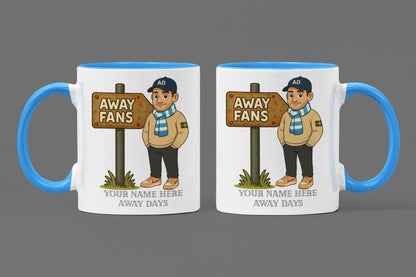Personalized Football Fan Mug: Away Days Ceramic Gift