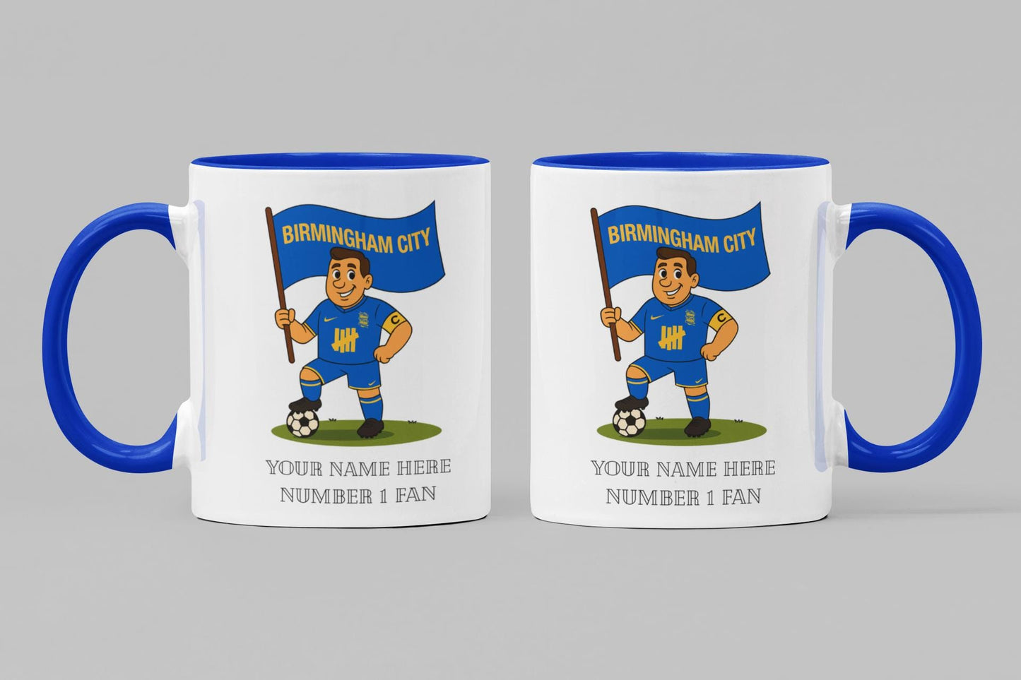 Personalised Birmingham inspired Football Mug: Custom Ceramic Gift
