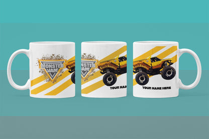 Personalised Earth Shaker Monster Truck Mug – 11oz Cup in 3 Colours