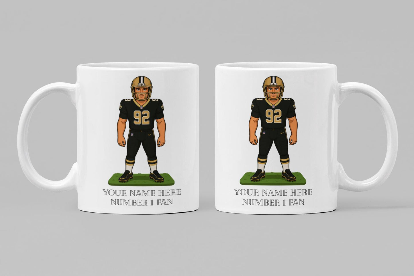 Personalized New Orleans Saints Inspired Mug: Custom Name NFL Gift