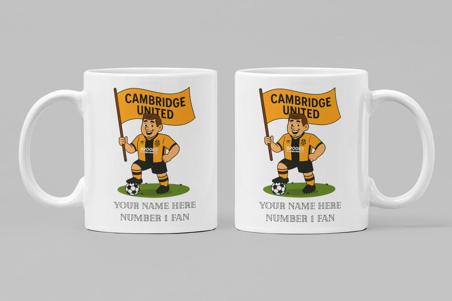 Personalised Cambridge Ceramic Mug: Custom Football Gift