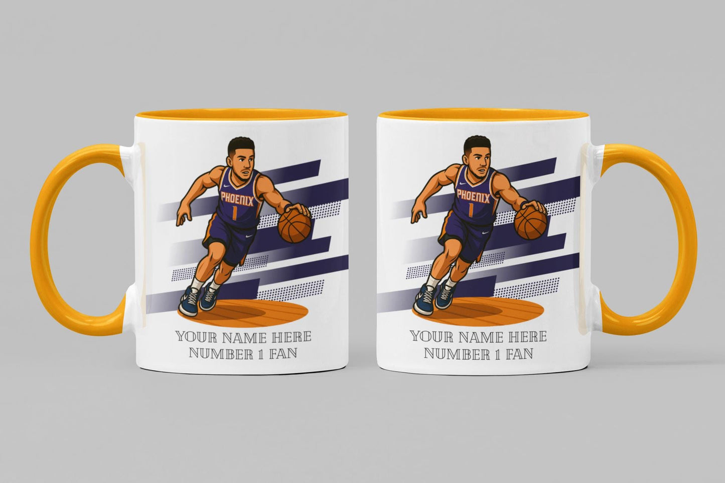 Personalised Phoenix Suns inspired Mug: Custom Name NBA Gift