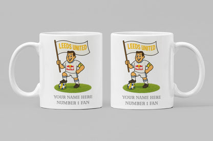 Personalised Leeds Inspired Mug: Custom Football Gift