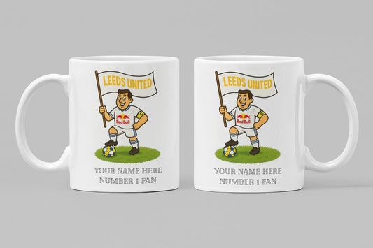 Personalised Leeds Inspired Mug: Custom Football Gift