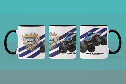 Personalised Megalodon Monster Truck Mug – 11oz Cup in 3 Colours