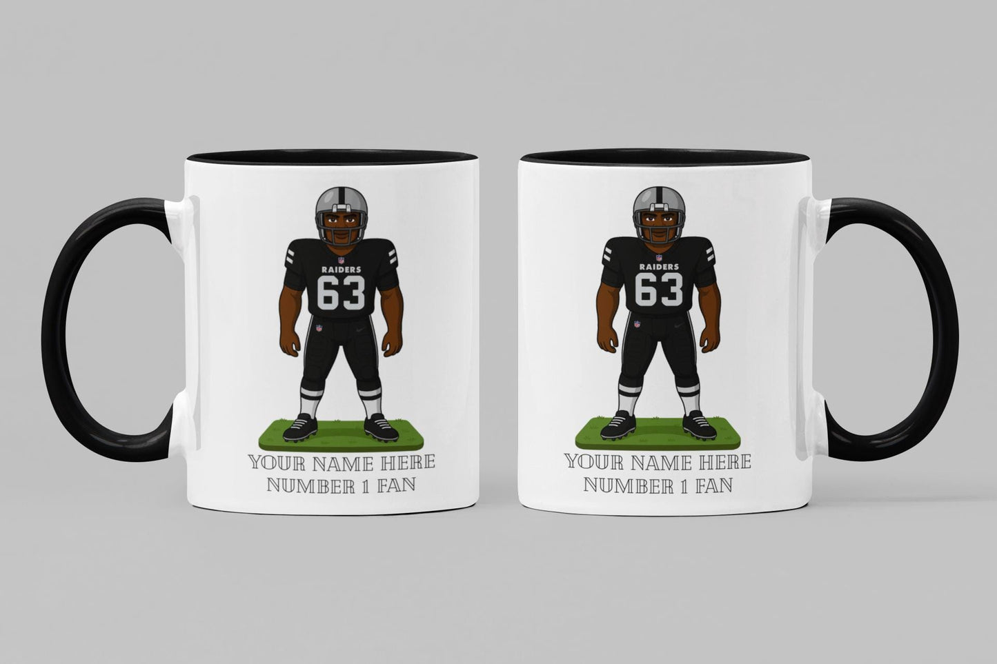 Personalised Las Vegas Raiders inspired Mug: Custom Name NFL Gift