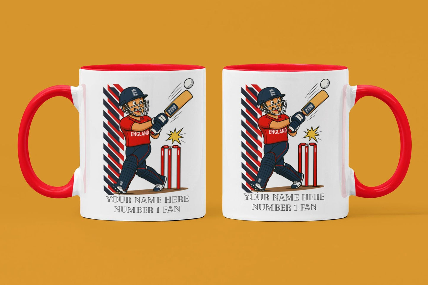 Personalized England Cricket Mug, T20 Fan Gift