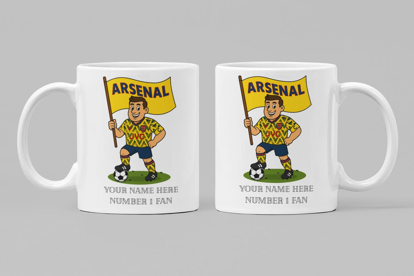Personalised Arsenal FC Ceramic Mug: Custom Football Gift