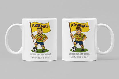 Personalised Arsenal FC Ceramic Mug: Custom Football Gift