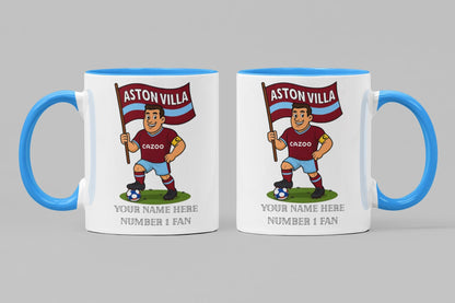 Personalised Aston Villa Ceramic Mug - Football Fan Gift