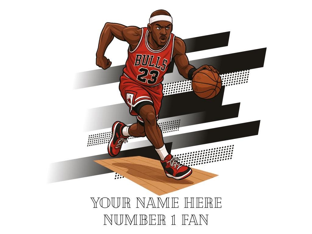 Personalised Chicago Bulls inspired Mug: Custom Name NBA Gift