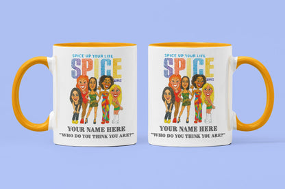 Spice Girls retro 90s inspired 11oz Mug – Personalised White Ceramic Boxed Mug
