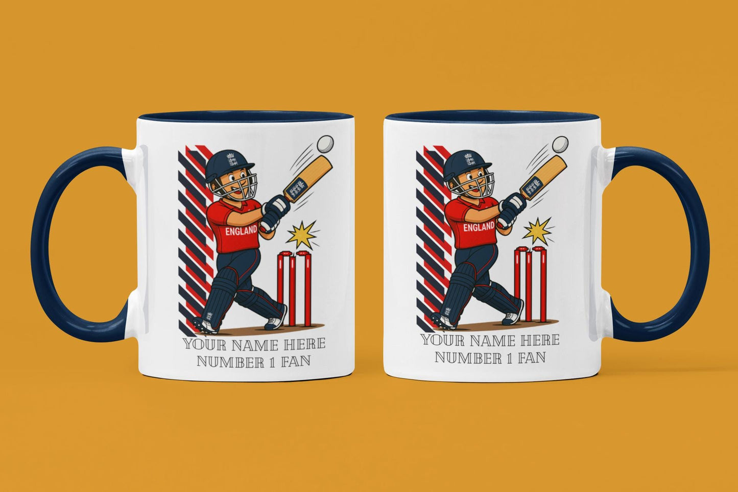 Personalized England Cricket Mug, T20 Fan Gift