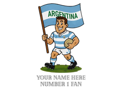 Argentina Inspired 11oz Mug – Custom Name Rugby Cup – Dishwasher & Microwave Safe – Arrives Boxed