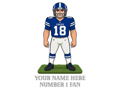 Personalised Indianapolis Colts inspired Mug: Custom Name NFL Gift