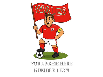 Personalised Wales Ceramic Mug: Custom Football Gift