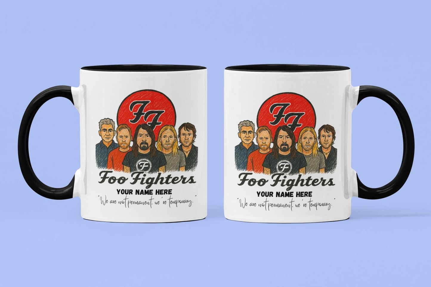 Foo Fighters inspired 11oz Mug – Personalised White Ceramic Boxed Mug