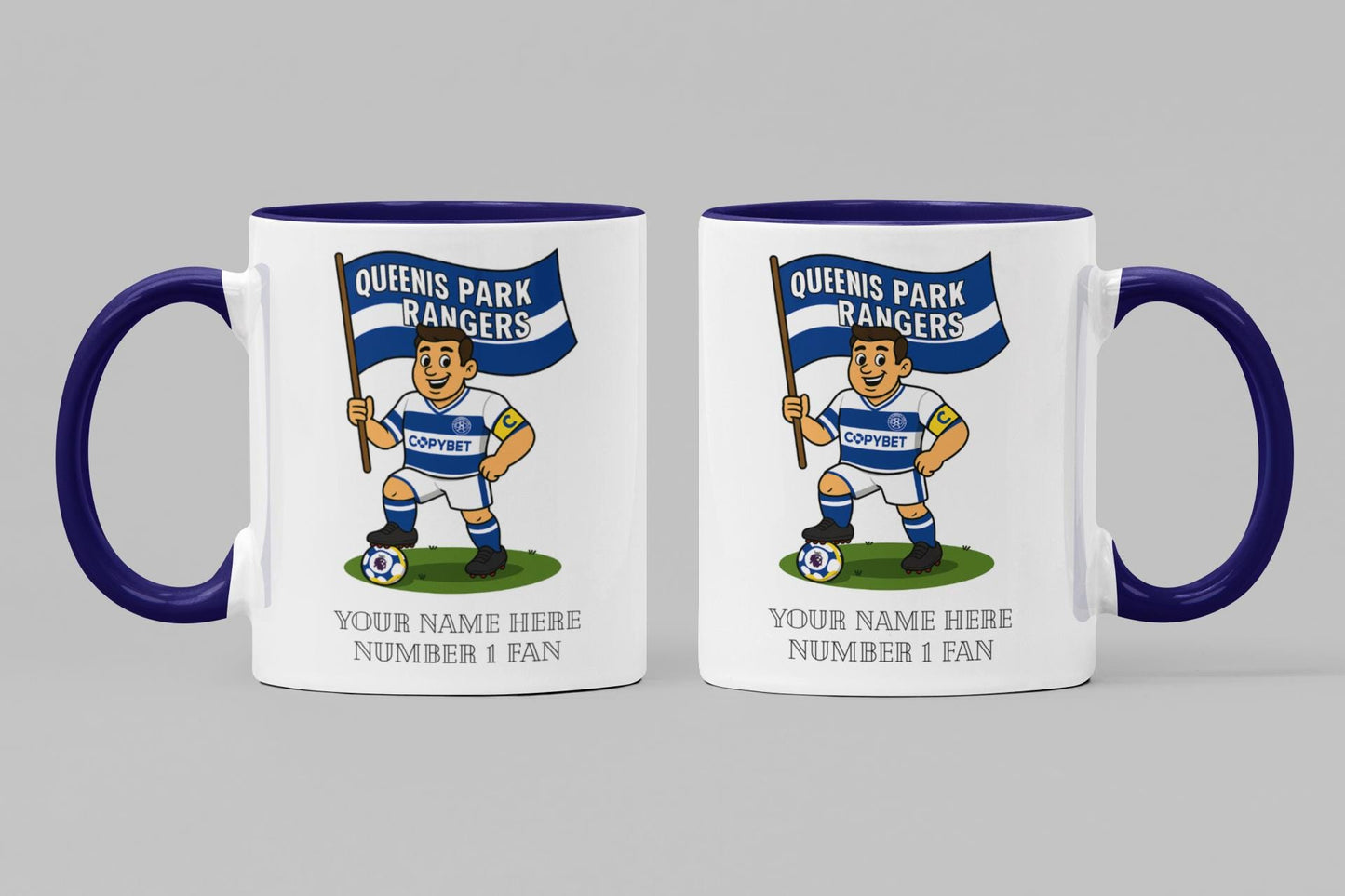 Personalised Queens Park Rangers Ceramic Mug - Football Fan Gift