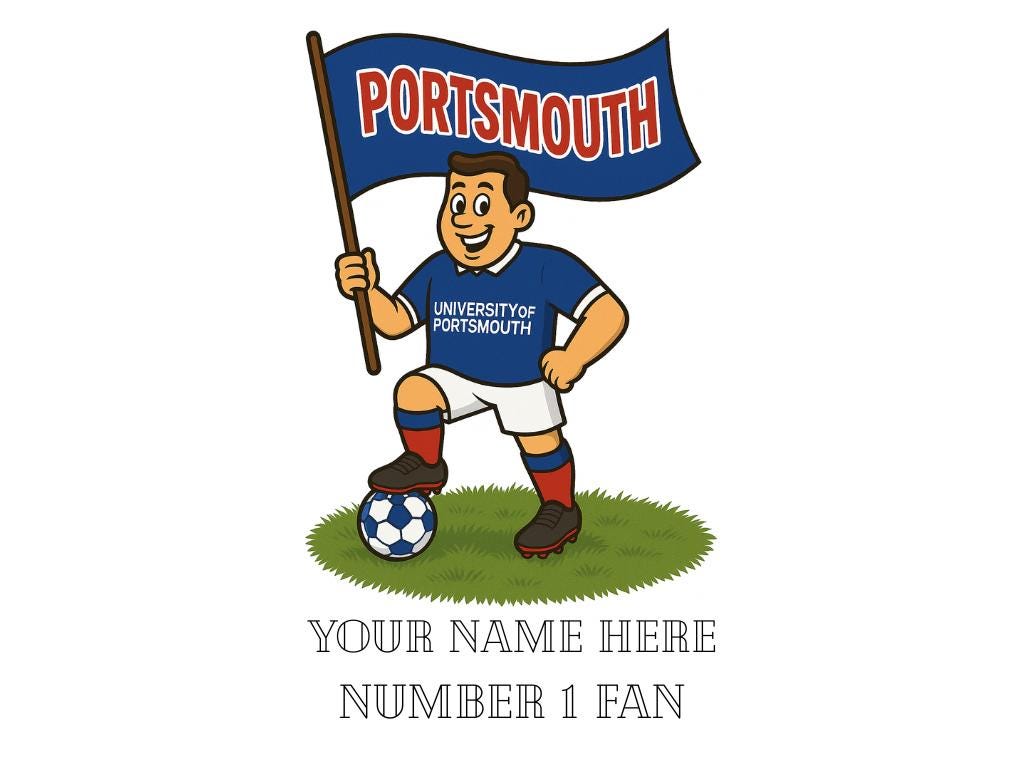 Personalised Portsmouth Football Mug: Custom Ceramic Gift