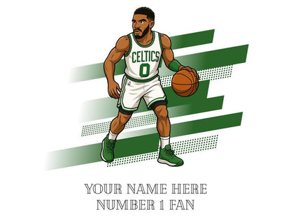 Personalised Boston Celtics inspired Mug: Custom Name NBA Gift