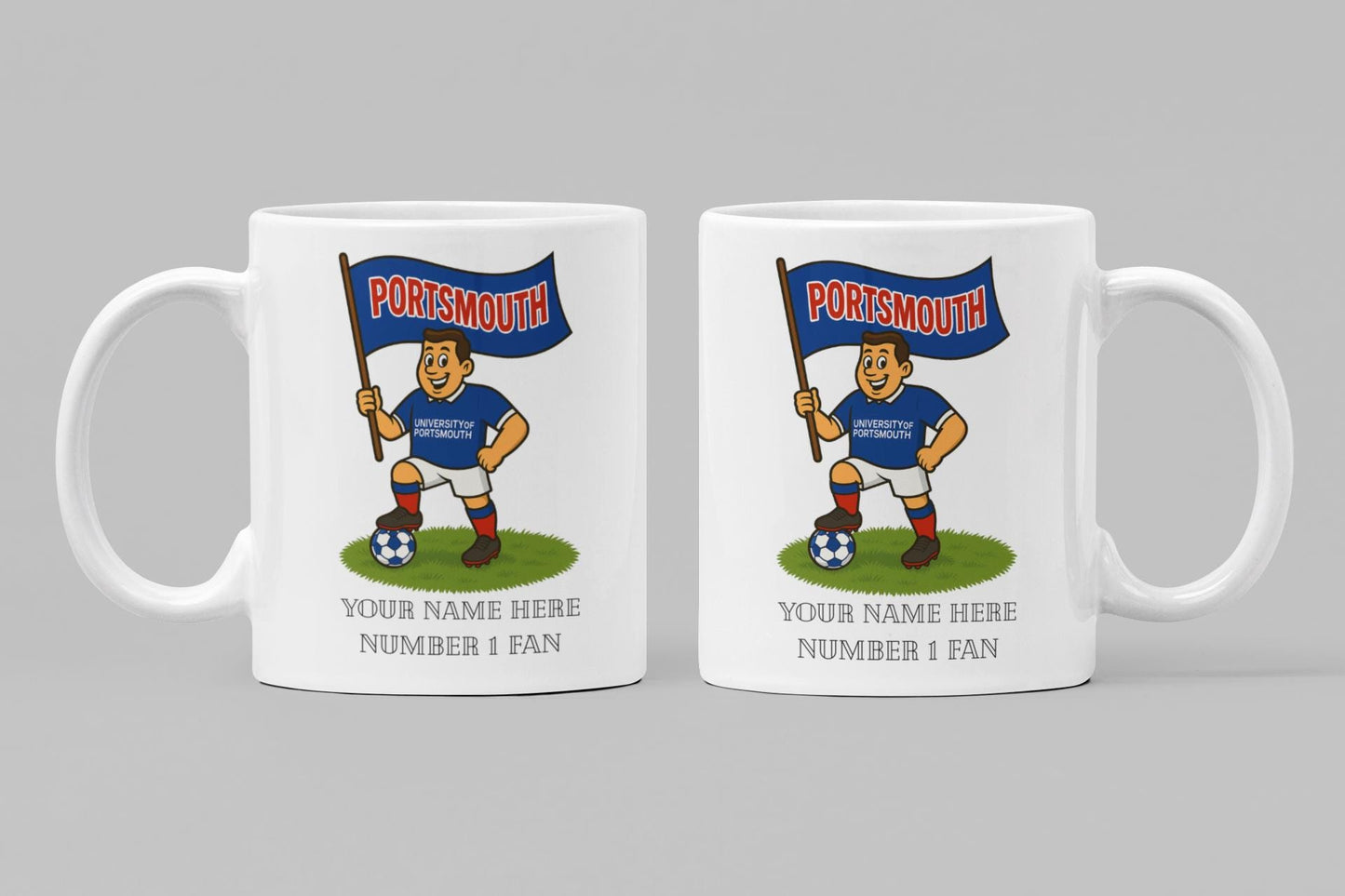 Personalised Portsmouth Football Mug: Custom Ceramic Gift