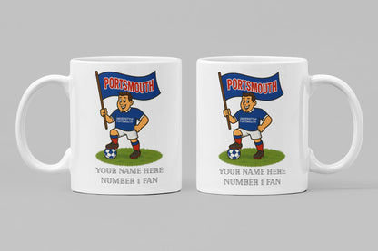 Personalised Portsmouth Football Mug: Custom Ceramic Gift
