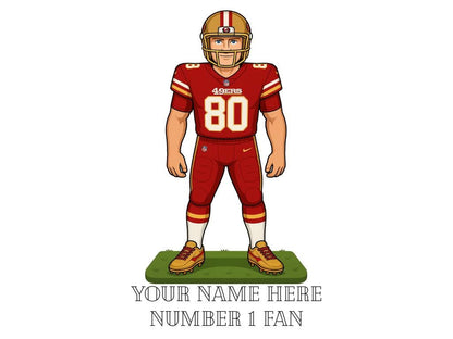 Personalized 49ers Inspired Mug: Custom Name Ceramic Cup - NFL Fan Gift