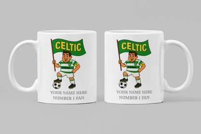 Personalised Celtic Football Mug: Custom Ceramic Gift