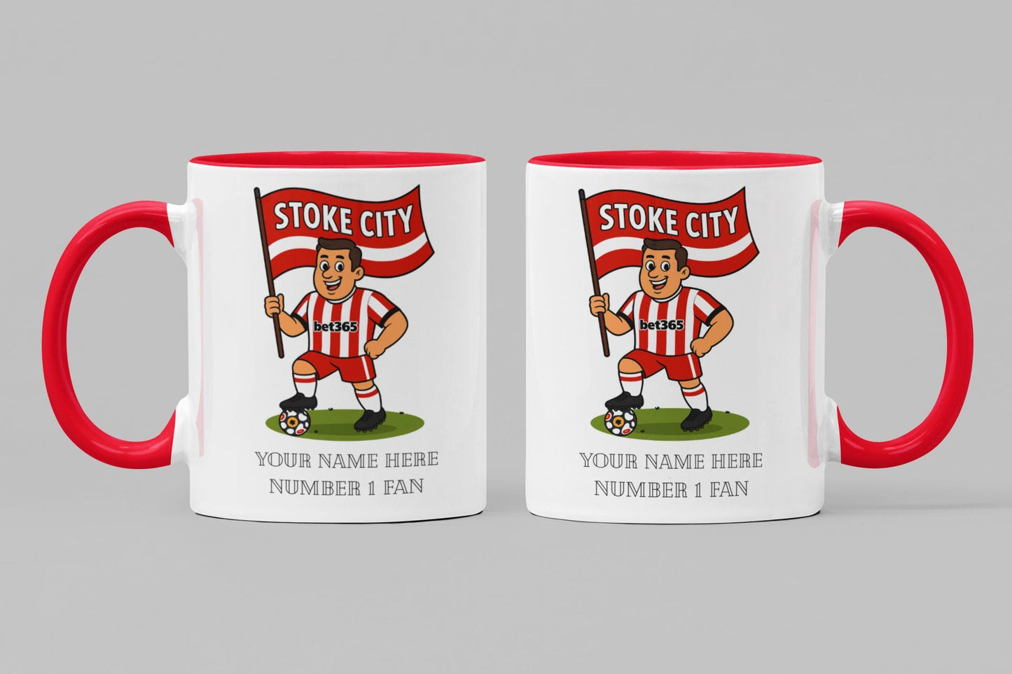 Personalised Stoke Inspired Mug: Custom Football Gift, 3 Colours
