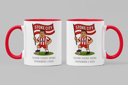 Personalised Stoke Inspired Mug: Custom Football Gift, 3 Colours