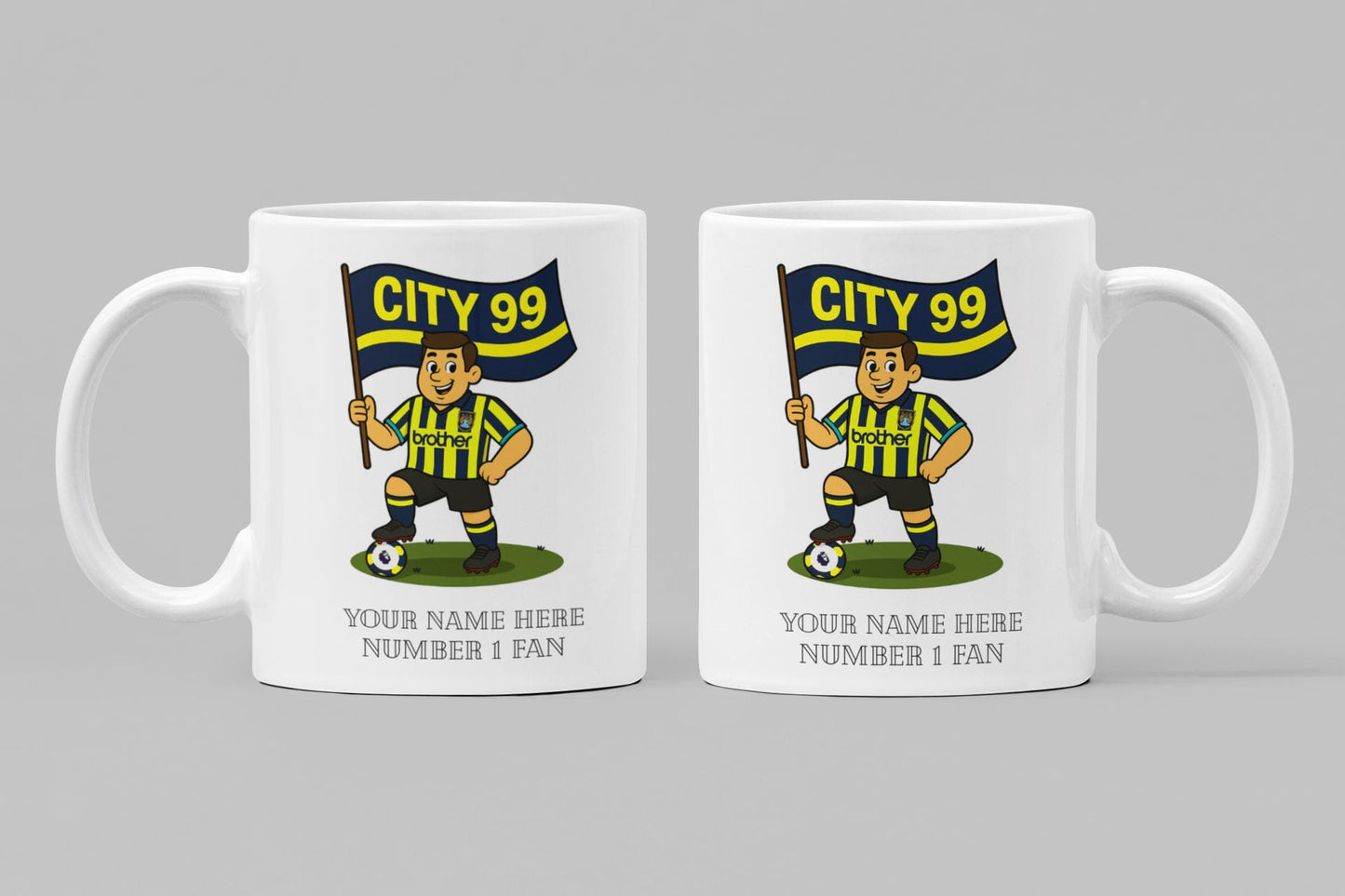 Personalised Manchester Ceramic Mug - Football Fan Gift