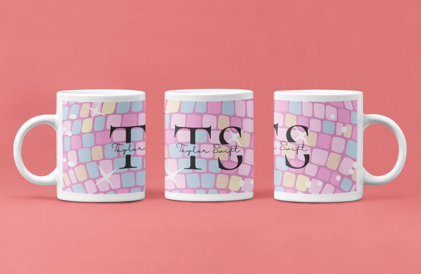 Taylor Swift Inspired Glitter Ball 11oz Mug – White Ceramic