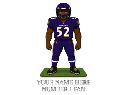 Personalised Baltimore Ravens inspired Mug: Custom Name NFL Gift