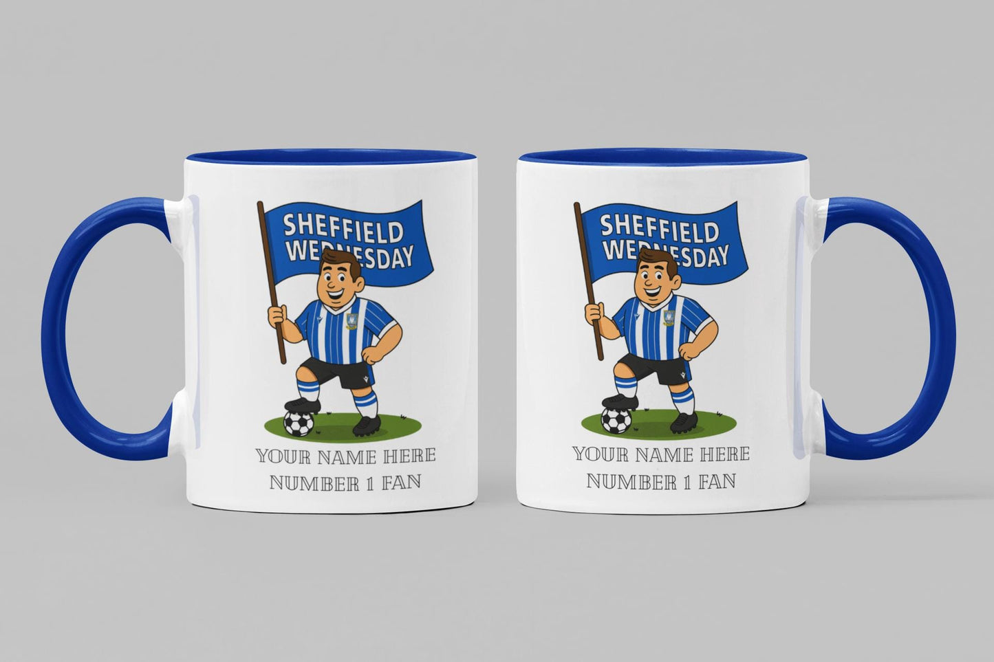 Personalised Sheffield Ceramic Mug: Custom Football Gift
