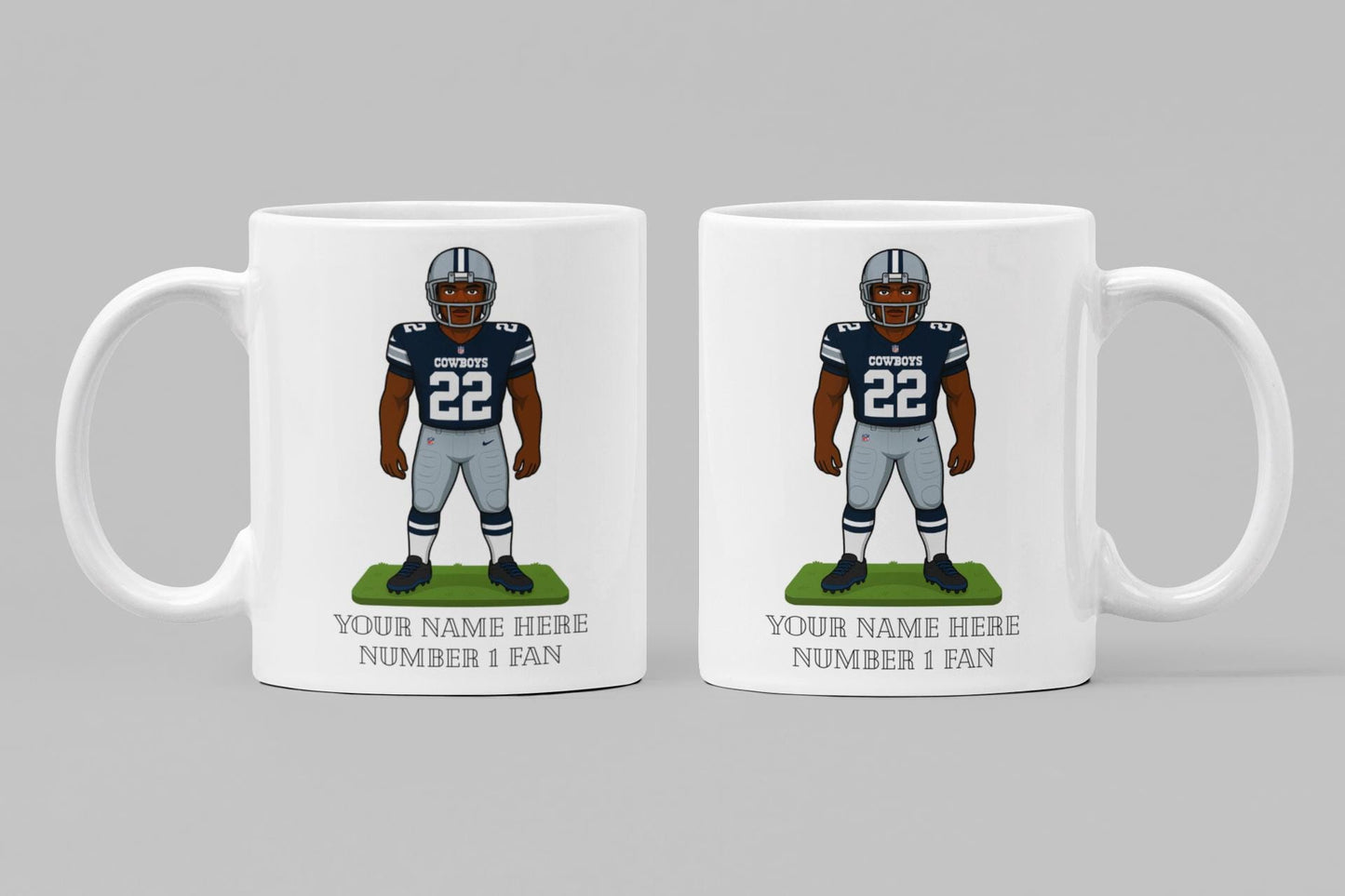 Personalised Dallas Cowboys inspired Mug: Custom Name NFL Gift