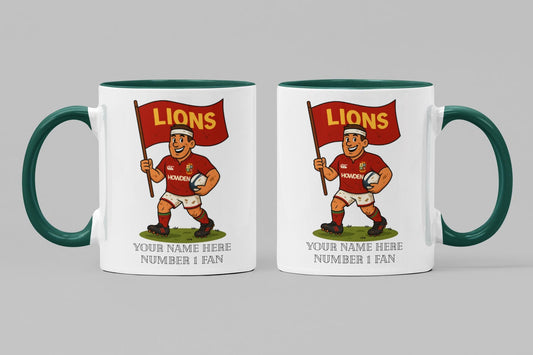 British And Irish Inspired Rugby Mug: Custom Name 11oz Rugby