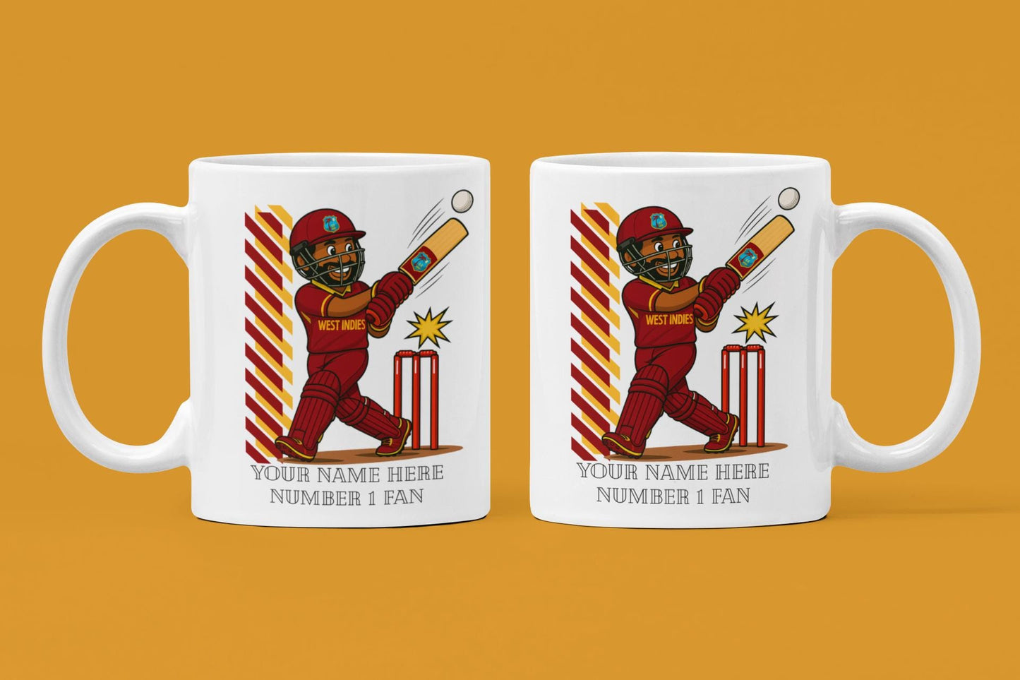 Personalized West Indies Cricket Mug, T20 Fan Gift