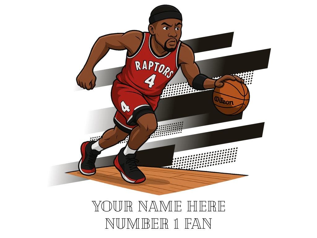 Personalised Toronto Raptors inspired Mug: Custom Name NBA Gift